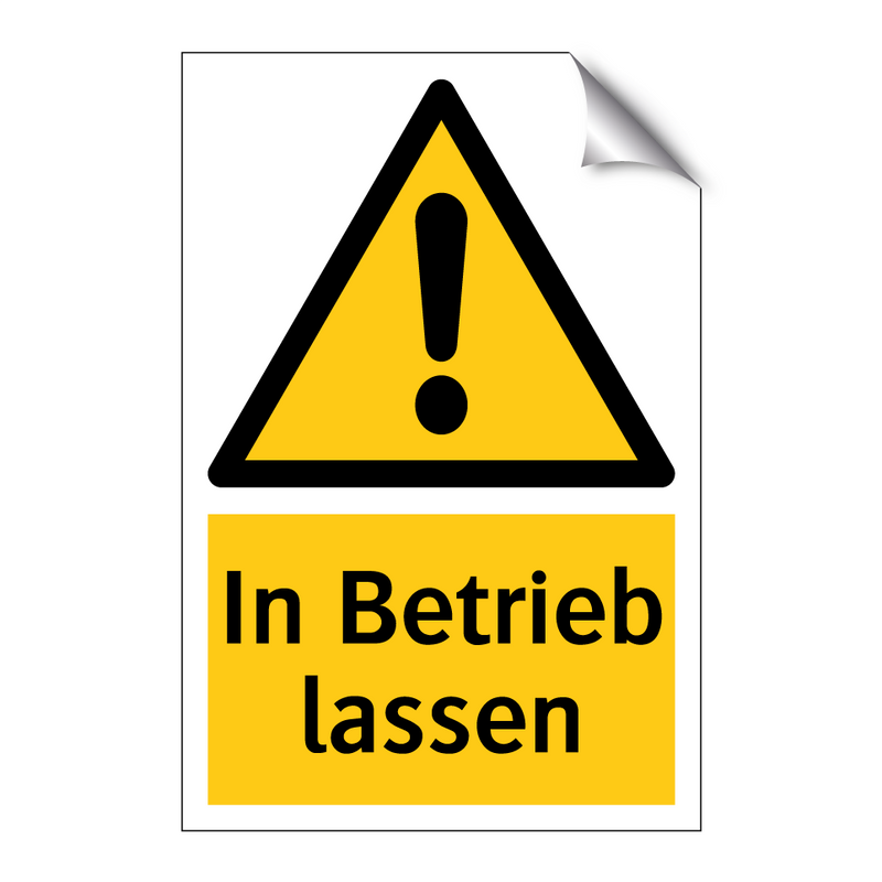 In Betrieb lassen