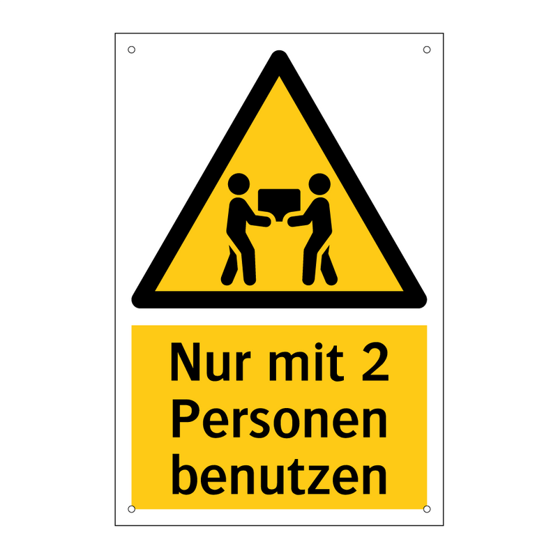 Nur mit 2 Personen benutzen
