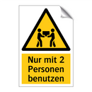Nur mit 2 Personen benutzen