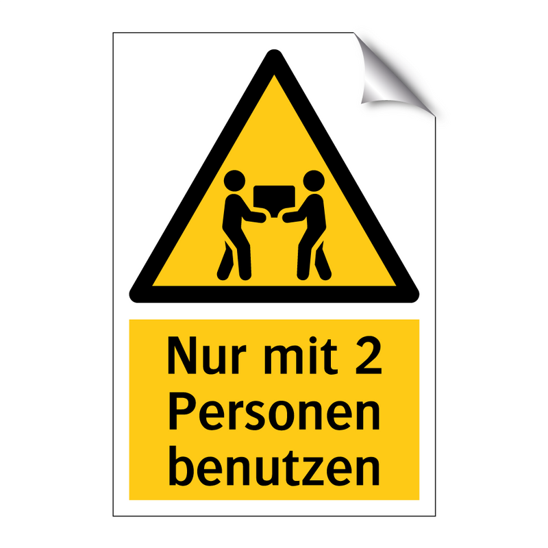 Nur mit 2 Personen benutzen