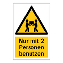 Nur mit 2 Personen benutzen
