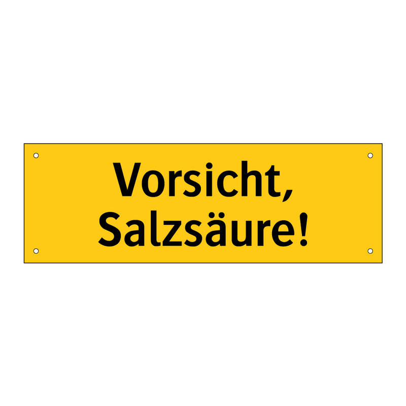 Vorsicht, Salzsäure!