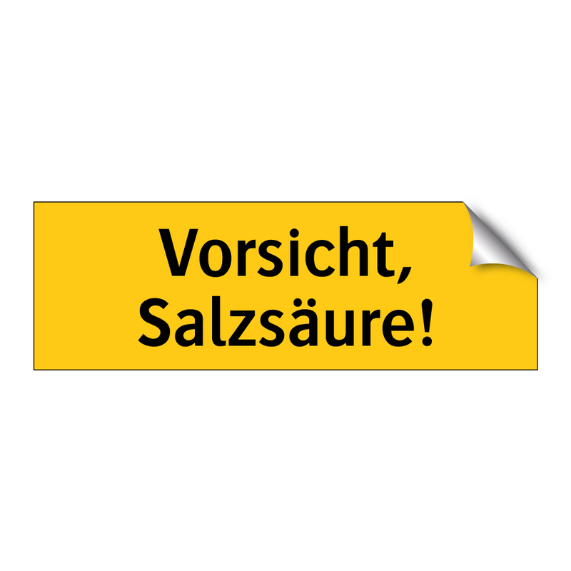 Vorsicht, Salzsäure!