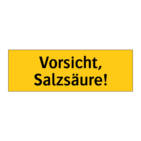 Vorsicht, Salzsäure!