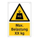 Max. Belastung XX kg