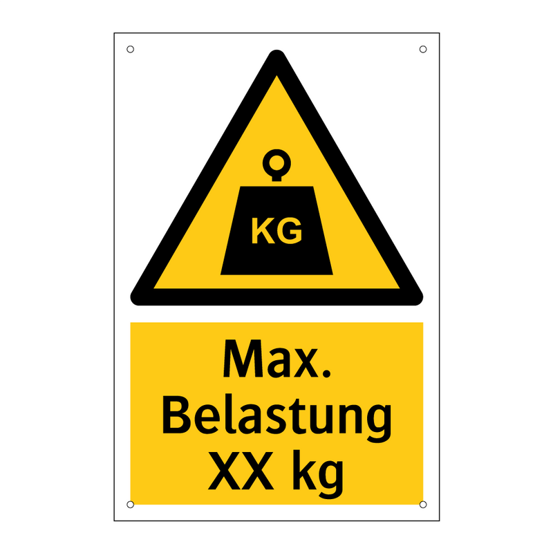 Max. Belastung XX kg