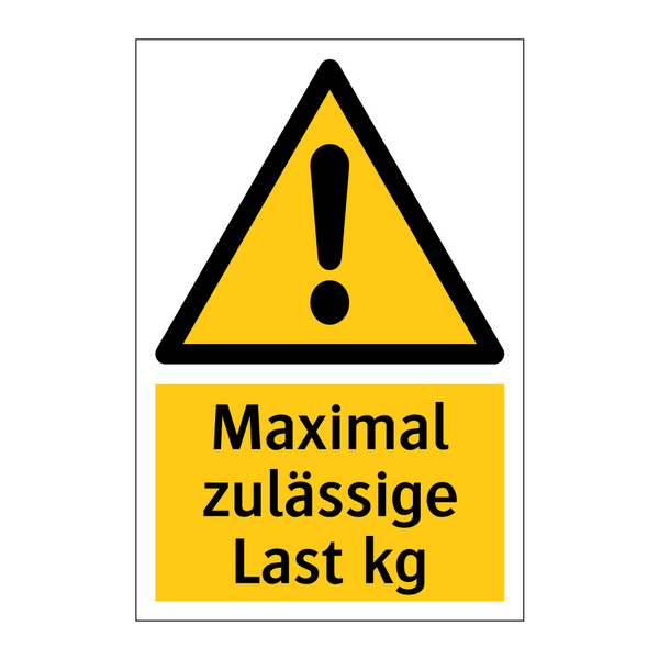 Maximal zulässige Last kg