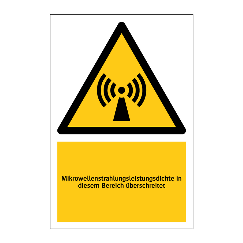 Mikrowellenstrahlungsleistungsdichte in diesem Bereich überschreitet