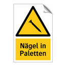 Nägel in Paletten