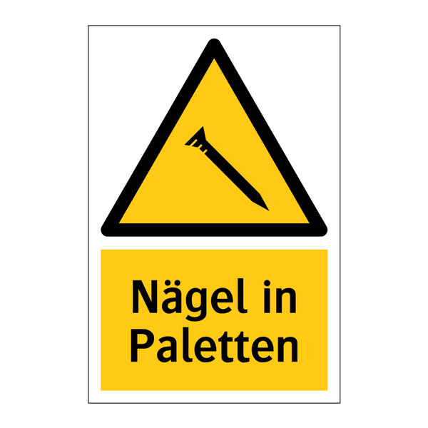 Nägel in Paletten