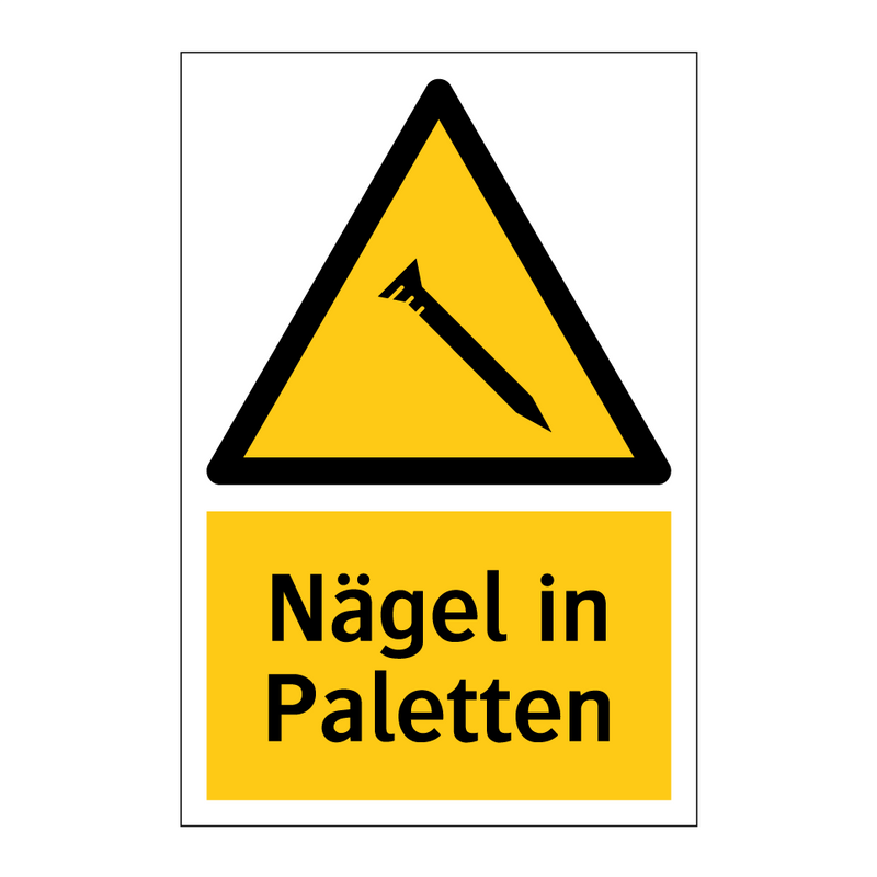 Nägel in Paletten