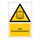 Kein Personentransport!