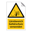 Lärmbereich Gehörschutz verwenden