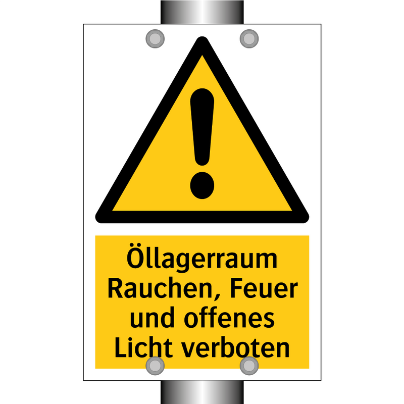Öllagerraum Rauchen, Feuer und offenes Licht verboten