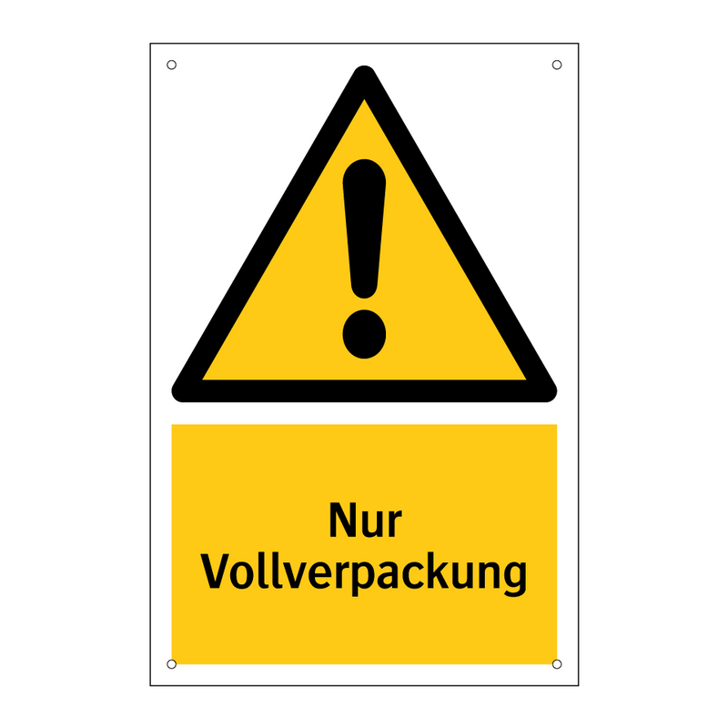 Nur Vollverpackung