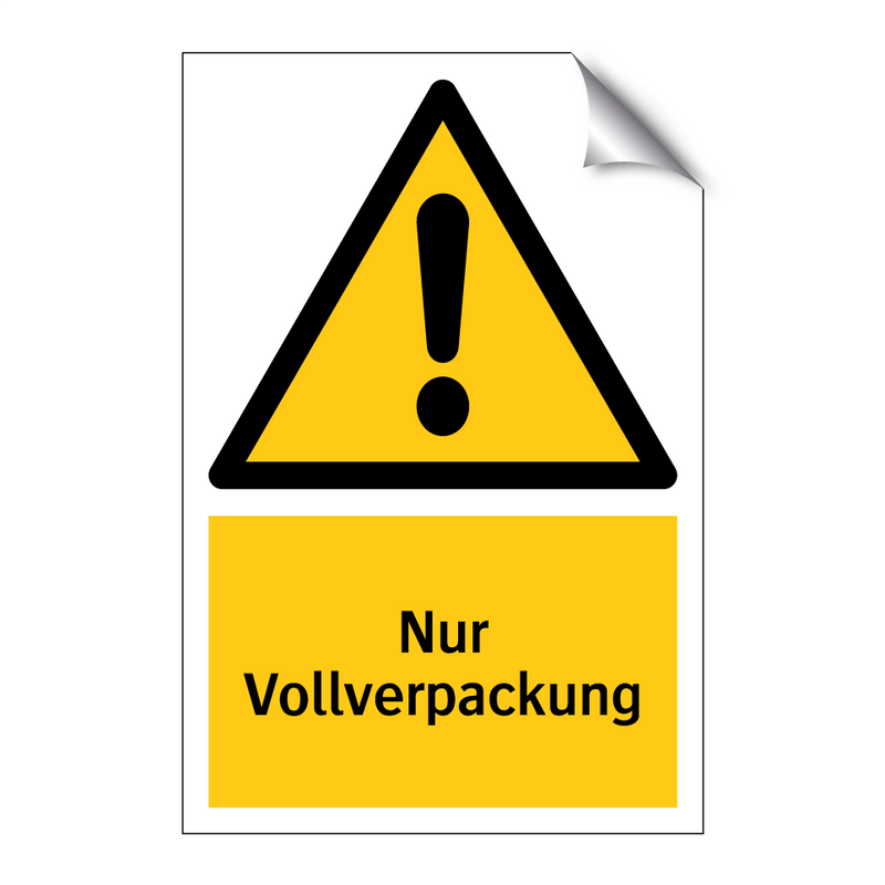 Nur Vollverpackung