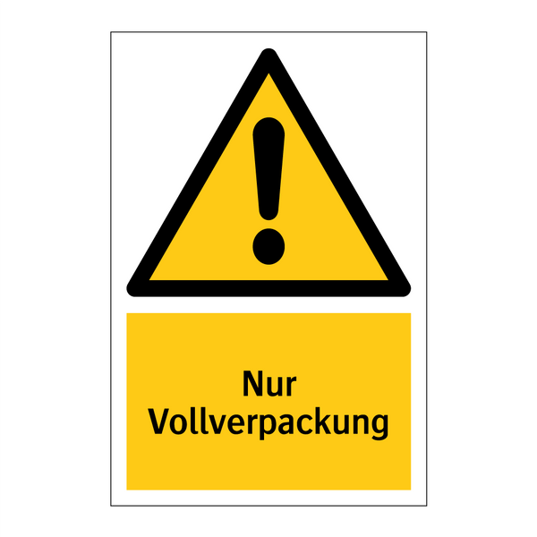 Nur Vollverpackung