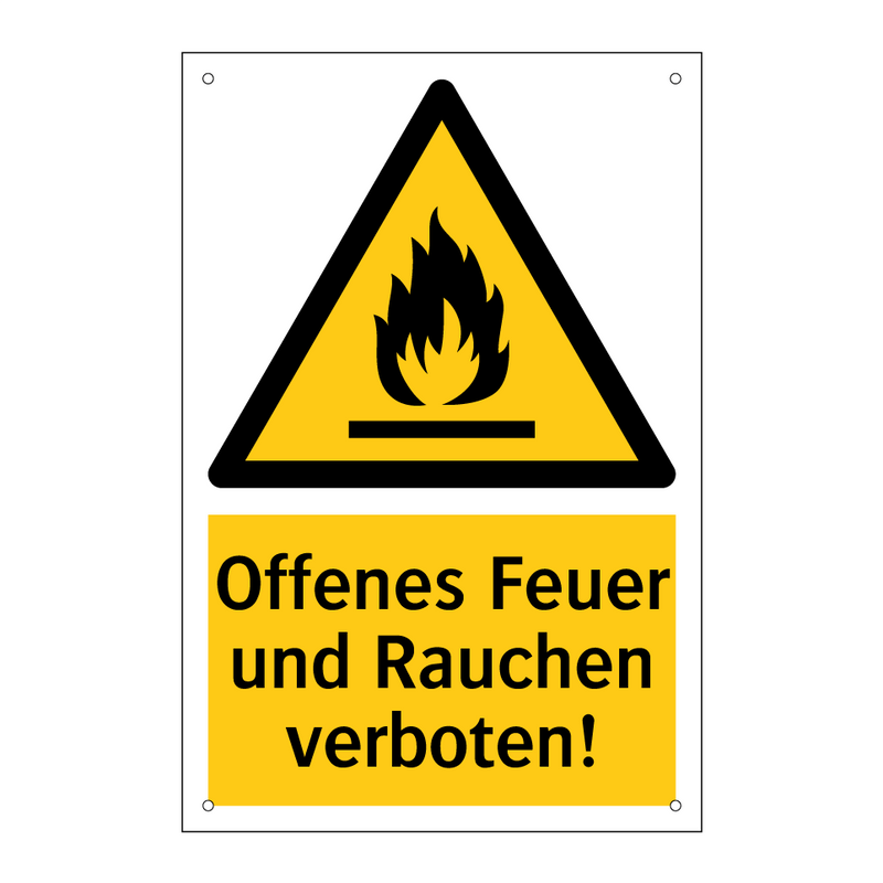 Offenes Feuer und Rauchen verboten!
