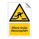 Offene Grube Absturzgefahr
