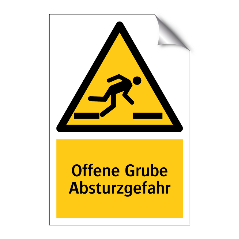 Offene Grube Absturzgefahr
