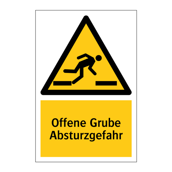 Offene Grube Absturzgefahr