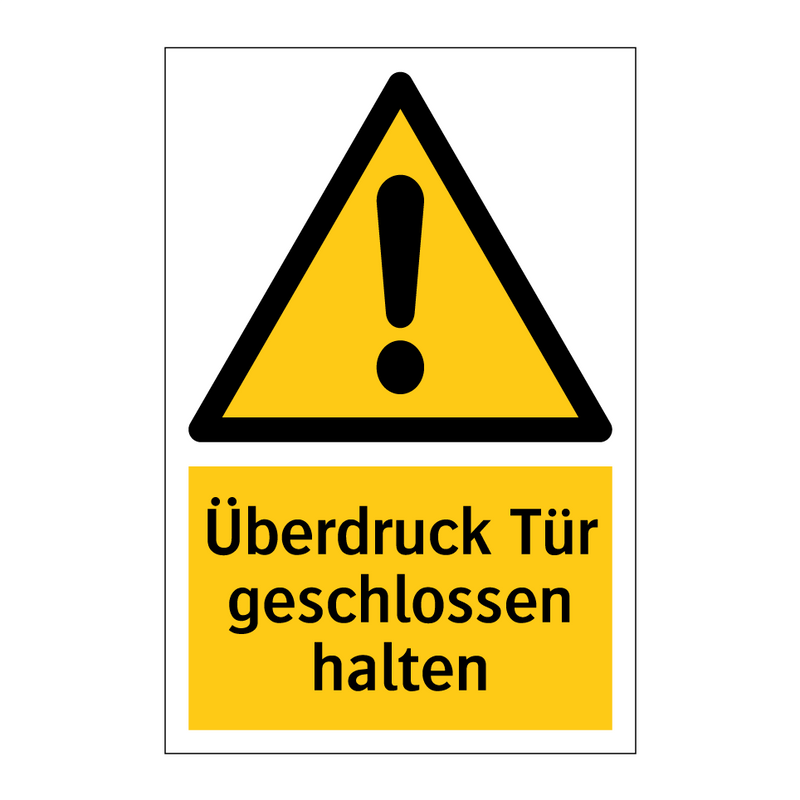 Überdruck Tür geschlossen halten