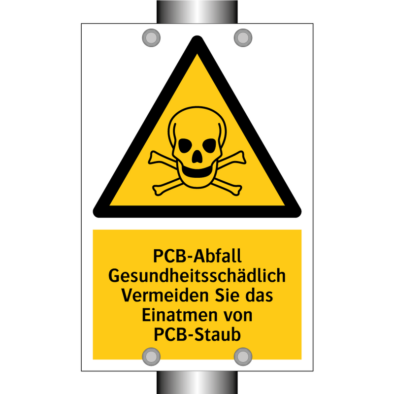 PCB-Abfall Gesundheitsschädlich Vermeiden Sie das Einatmen von PCB-Staub