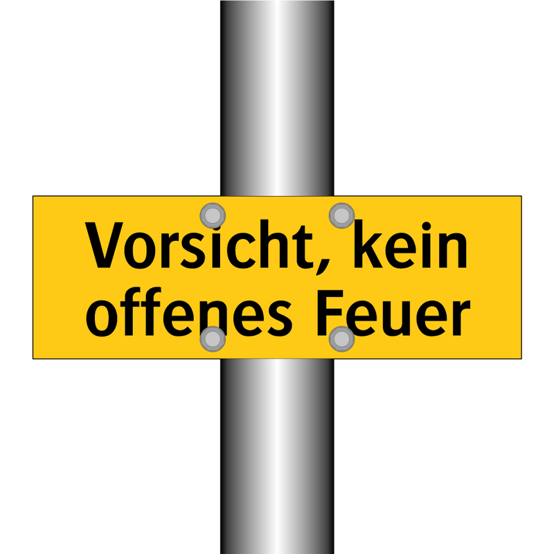 Vorsicht, kein offenes Feuer