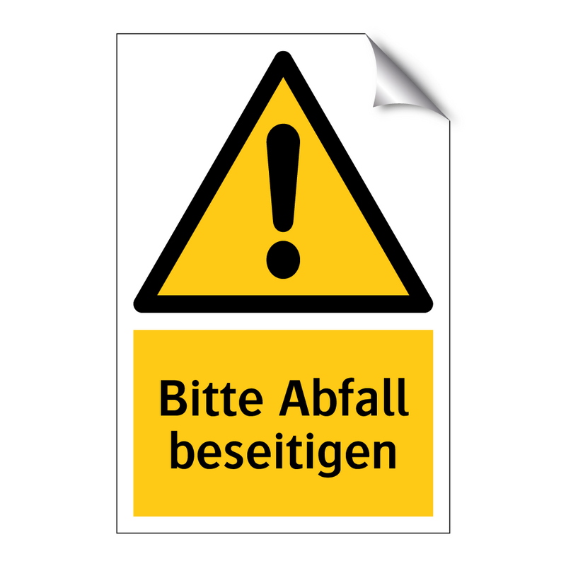 Bitte Abfall beseitigen