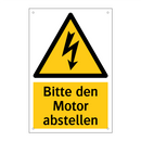 Bitte den Motor abstellen