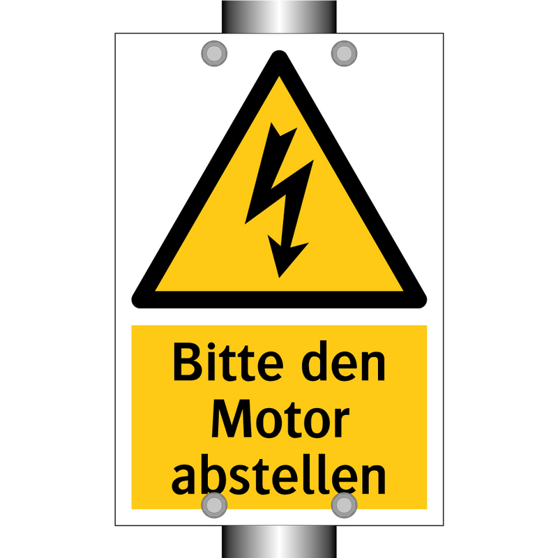 Bitte den Motor abstellen