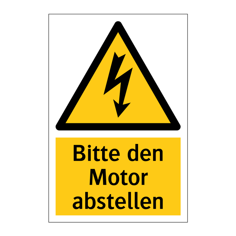 Bitte den Motor abstellen