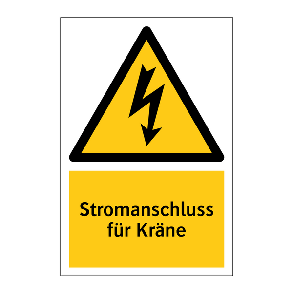 Stromanschluss für Kräne