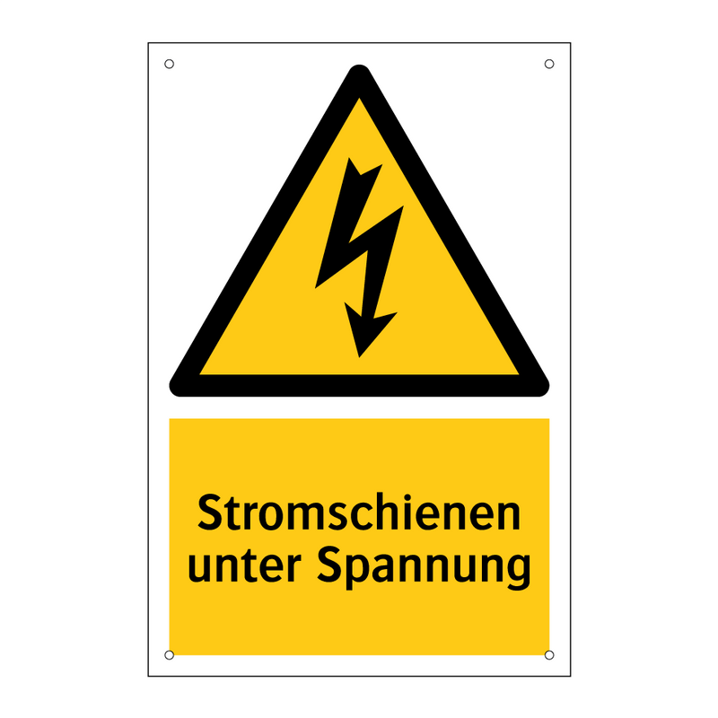 Stromschienen unter Spannung