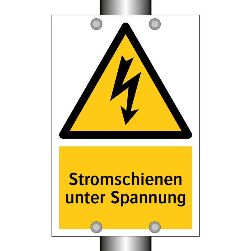 Stromschienen unter Spannung