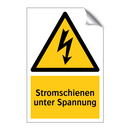 Stromschienen unter Spannung