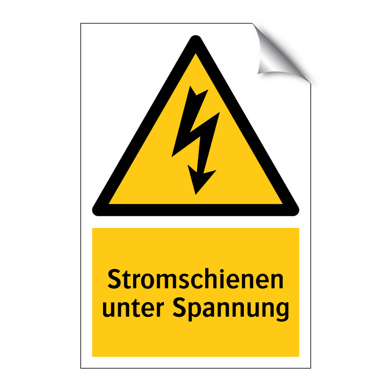 Stromschienen unter Spannung