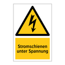 Stromschienen unter Spannung