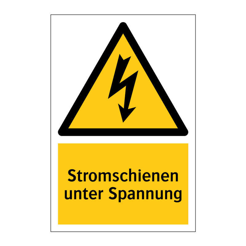 Stromschienen unter Spannung