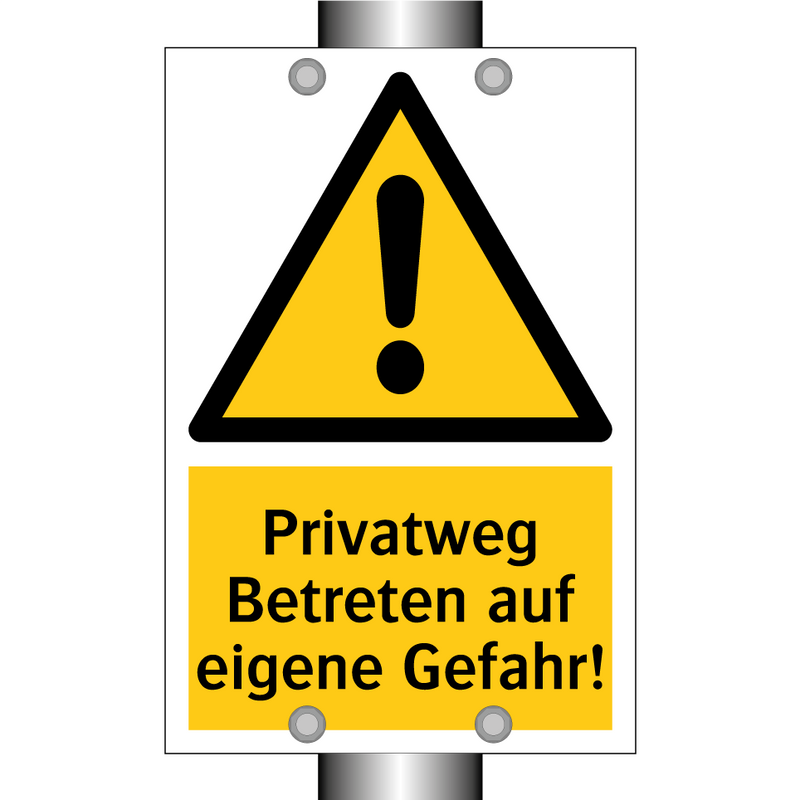 Privatweg Betreten auf eigene Gefahr!