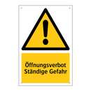 Öffnungsverbot Ständige Gefahr