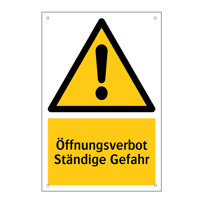 Öffnungsverbot Ständige Gefahr
