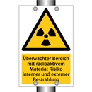 Überwachter Bereich mit radioaktivem Material Risiko interner und externer Bestrahlung