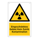 Eingeschränktes Gebiet Kein Zutritt Kontamination