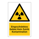 Eingeschränktes Gebiet Kein Zutritt Kontamination