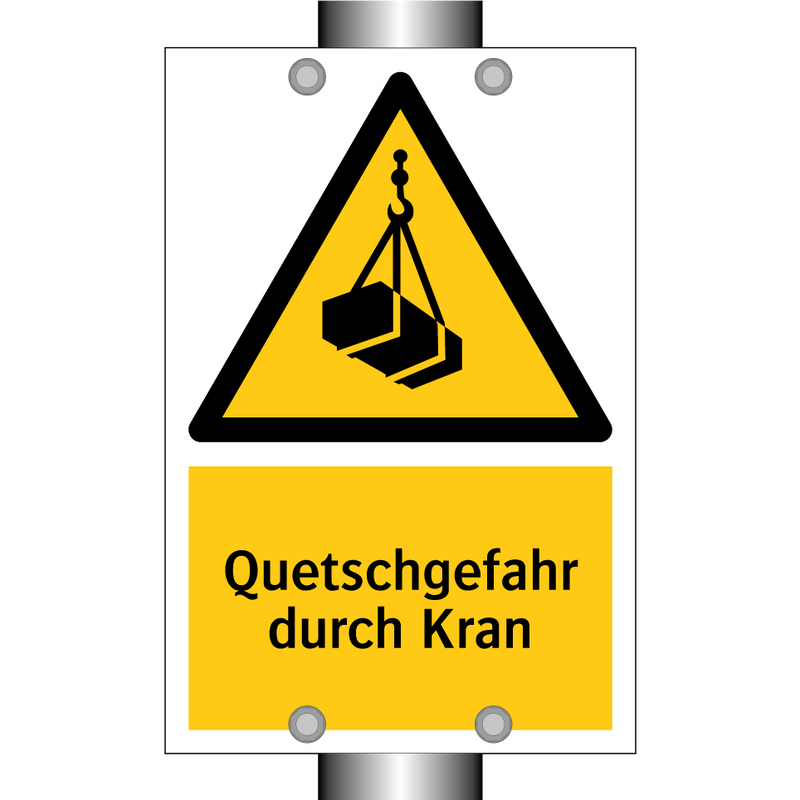 Quetschgefahr durch Kran