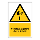 Verletzungsgefahr durch Schnitt