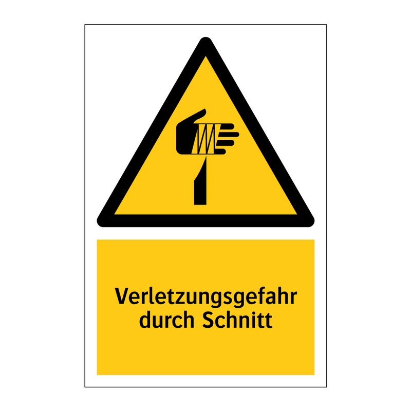 Verletzungsgefahr durch Schnitt