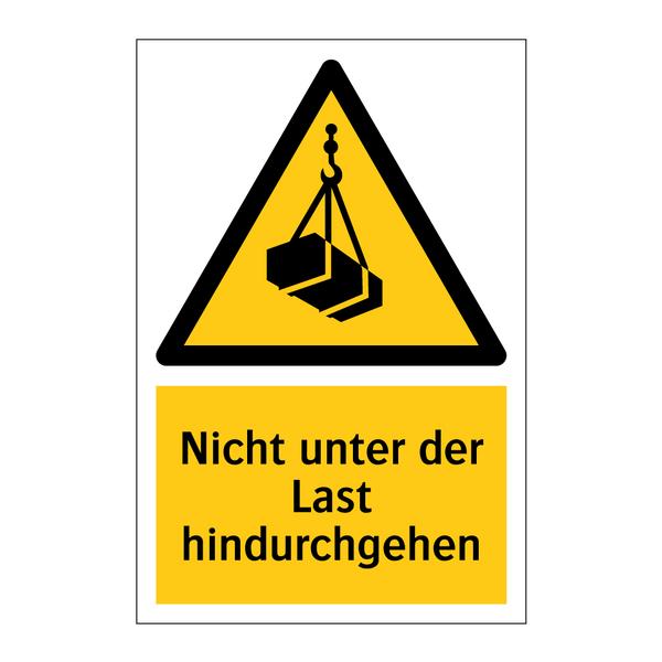 Nicht unter der Last hindurchgehen