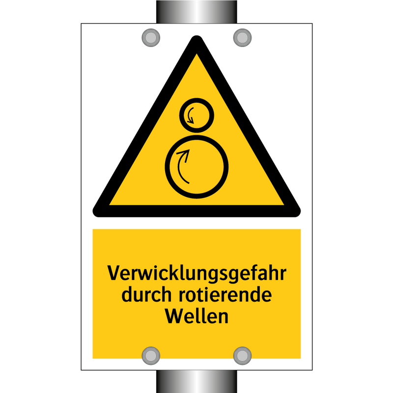 Verwicklungsgefahr durch rotierende Wellen